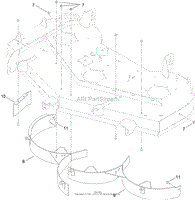 54 INCH DECK BAFFLE AND GUARD ASSEMBLY