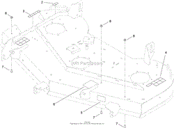 54 INCH DECK AND DECAL ASSEMBLY NO. 117-5374