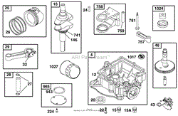 ENGINE BRIGGS &amp; STRATTON MODEL 28Q777-0690-E1(7)