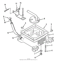 ONAN OIL BASE FILL TUBE AND BRACKET