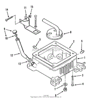 OIL BASE FILL TUBE AND BRACKET