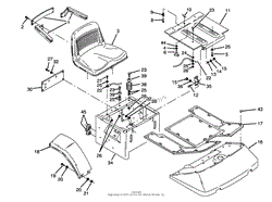 FENDERS, FLOOR PAN &amp; SEAT ASSEMBLY