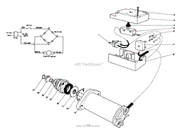 STARTER MOTOR &amp; SWITCH ASSEMBLY (MODEL 38030)