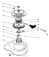 RECOIL STARTER ASSEMBLY (ENGINE MODEL NO. 47PG6)