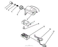 STARTER MOTOR ASSEMBLY (MODEL 38175 ONLY)