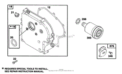 ENGINE BRIGGS &amp; STRATTON MODEL 190406-6142-01(8)