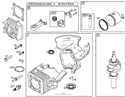 CYLINDER, PISTON, AND CONNECTING ROD ASSEMBLIES BRIGGS AND STRATTON 084232-0121-E1