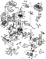 ENGINE ASSEMBLY NO. 1 TECUMSEH HMSK80-155672V (MODEL NO. 38078 ONLY)