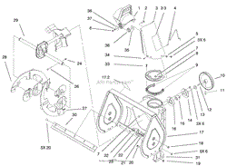 CHUTE AND AUGER ASSEMBLY