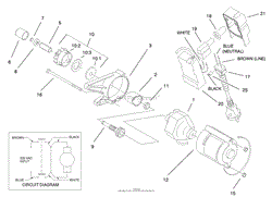 MOTOR AND SWITCH HOUSING ASSEMBLY NO. 105-2957 (ONLY ON 38183)(230 VOLT)