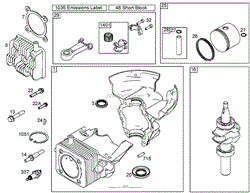 CYLINDER, PISTON, AND CONNECTING ROD ASSEMBLIES BRIGGS AND STRATTON 084133-0196-E1