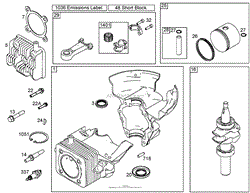 CYLINDER, PISTON, AND CONNECTING ROD ASSEMBLIES BRIGGS AND STRATTON 084233-0198-E1