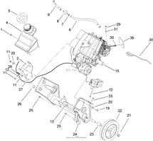 ENGINE, GAS TANK AND FRAME ASSEMBLY