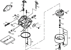 CARBURETOR ASSEMBLY TECUMSEH LH318SA-156564H