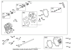 CYLINDER HEAD ASSEMBLY BRIGGS AND STRATTON 15D104-0112-E1