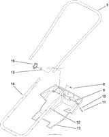 HANDLE AND LOWER SHROUD ASSEMBLY