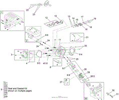 MUFFLER, CYLINDER HEAD AND CARBURETOR ENGINE ASSEMBLY