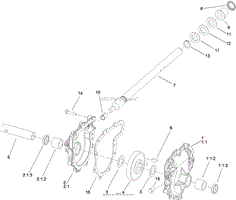 28 INCH AUGER GEARCASE ASSEMBLY NO. 108-7329