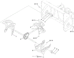 GEARBOX, AUGER AND IMPELLER ASSEMBLY