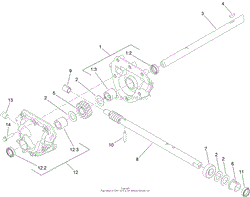 26 INCH AUGER GEARCASE ASSEMBLY NO. 119-7641