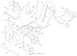 MAIN FRAME AND AUGER HOUSING ASSEMBLY