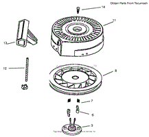 RECOIL STARTER NO. 590743 (MODEL NOS. 38172 &amp; 38182 ONLY)