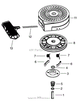 RECOIL STARTER ASSEMBLY NO. 590712