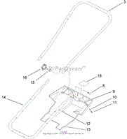 HANDLE AND LOWER SHROUD ASSEMBLY