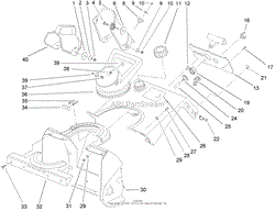 HOUSING, UPPER SHROUD, AND CHUTE ASSEMBLY