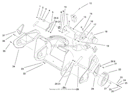 ENGINE, SIDE PLATE AND WHEEL ASSEMBLY