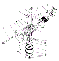 CARBURETOR ASSEMBLY (ENGINE MODEL NO. 47PM1-5)