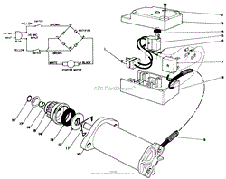 STARTER MOTOR &amp; SWITCH ASSEMBLY (MODEL NO. 38195 ONLY)