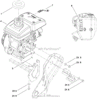 ENGINE AND MOUNTING ASSEMBLY