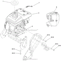 ENGINE AND MOUNTING ASSEMBLY