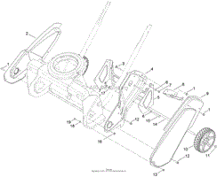 MAIN FRAME AND WHEEL ASSEMBLY