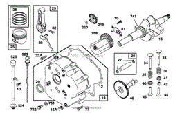 ENGINE BRIGGS &amp; STRATTON MODELS 252416-0756-01 &amp; 252416-0757-01(4)