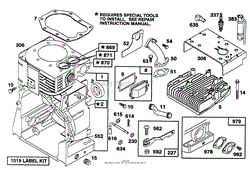 ENGINE BRIGGS &amp; STRATTON MODELS 252416-0756-01 &amp; 252416-0757-01