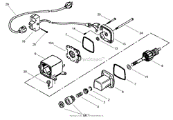 ELECTRIC STARTER NO. 33290E TECUMSEH LH195SA - 67435V