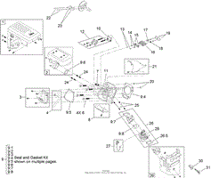 MUFFLER, CYLINDERHEAD AND CARBURETOR ENGINE ASSEMBLY