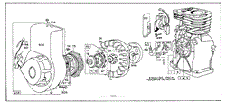 REWIND STARTER ASSEMBLY AND PARTS LIST