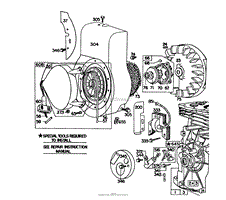 REWIND STARTER ASSEMBLY MODEL NO. 130292-0728-02