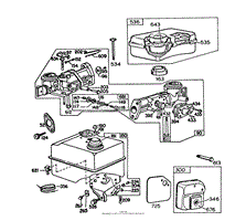 ENGINE BRIGGS &amp; STRATTON MODEL 130292-1671-02(2)