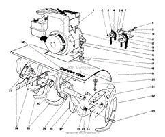 TINE AND ENGINE ASSEMBLY (MODEL 58114)