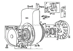 ENGINE BRIGGS &amp; STRATTON MODEL 190402-2675-01(2)