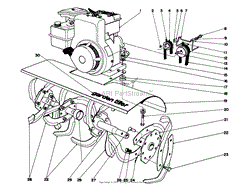 TINE AND ENGINE ASSEMBLY (MODEL 58220)