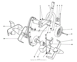 CHAIN CASE AND TINE ASSEMBLY MODEL 58307