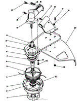 TRIMMER HEAD &amp; GEAR BOX ASSEMBLY