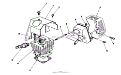 CYLINDER &amp; MUFFLER ASSEMBLY