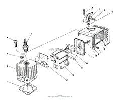 CYLINDER &amp; MUFFLER ASSEMBLY