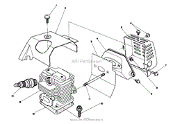 CYLINDER &amp; MUFFLER ASSEMBLY